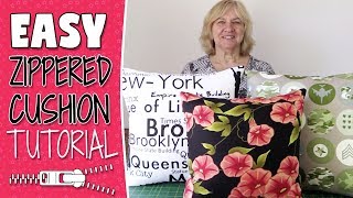 EASY Zippered Cushion Cover Tutorial [upl. by Weide]