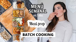 MEAL PREP Menú SALUDABLE para TODA la semana BATCH COOKING  Museecoco [upl. by Sedinoel]