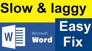 Microsoft word lagging windows 10Fix all problems [upl. by Repmek]