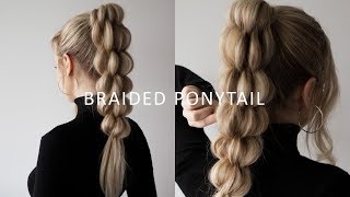 HOW TO BANANA BUSHEL BRAID ❤️ Unique Braided Ponytail [upl. by Bedad]