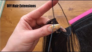 HOW TO MAKESEW CLIPS ON EXTENSIONS [upl. by Broadbent]