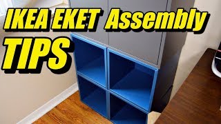 IKEA EKET Modular Storage Cabinet Assembly Tips [upl. by Plusch276]