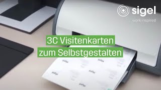 3C Visitenkarten zum Selbstgestalten  SIGEL [upl. by Nnyletak]