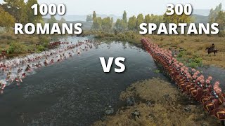 300 Spartans VS 1000 Romans  Huge Cinematic Battle  Mount amp Blade 2 Bannerlord [upl. by Ferdinana]