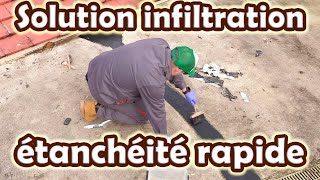 Problème infiltration deau boucher fissure sur dalle ou toiture silicone membrane détanchéité [upl. by Neeuq]