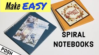 NO MACHINES NEEDED Make Your Own Spiral Notebook From ScratchDIY CUSTOM SPIRAL NOTEBOOKS EASY [upl. by Angela]