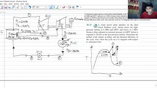 Rankine Steam Reheat Cycle Problem [upl. by Bahe]