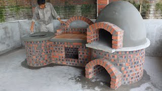 Outdoor Multifunc Wood Stove  How To Building  DIY Pizza Oven Making [upl. by Xella]