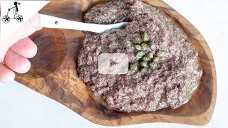 Black Olive Tapenade Recipe With Anchovies And Garlic [upl. by Nyrek]