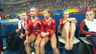 Shawn Johnson  Floor Exercise  2008 Olympics Team Final [upl. by Enitsirhc746]