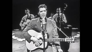 Elvis performing quotHEARTBREAK HOTELquot on Stage Show  March 17 1956 [upl. by Adiarf419]