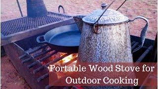 Portable Wood Fire Box or Stove for Outdoor Cooking [upl. by Keyes]