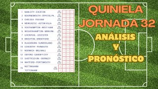 QUINIELA JORNADA 32  ANÁLISIS Y PRONÓSTICO [upl. by Mori]