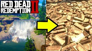 HIDDEN WATERFALL GOLD MINE EASY MONEY IN RED DEAD REDEMPTION 2 [upl. by Llednor]