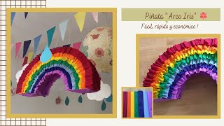 Piñata Arco iris  DIY Regenbogen Piñata [upl. by Olihs]