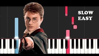 Harry Potter  Theme SLOW EASY PIANO TUTORIAL [upl. by Gilder]