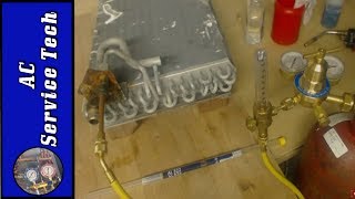 HVAC Brazing How to Repair an Aluminum Coil Tube [upl. by Wareing325]