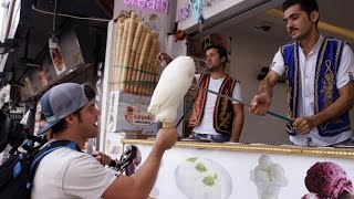 Turkish Ice Cream Tricks in Istanbul [upl. by Limak]