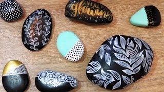 ROCK PAINTING for the First Time  Ideas and Tips What I Learned [upl. by Carl]