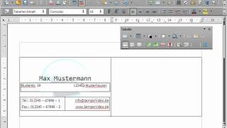 OpenOffice Writer Visitenkarten [upl. by Armelda178]