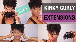 CURLY HAIR SOLUTIONS  DIY CURLY CLIP IN EXTENSIONS  CHEAP AFRO KINKY EXTENSION HAIR  UP DO [upl. by Gewirtz]