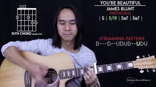 Youre Beautiful Guitar Cover Acoustic  James Blunt 🎸 Tabs  Chords [upl. by Akanke293]