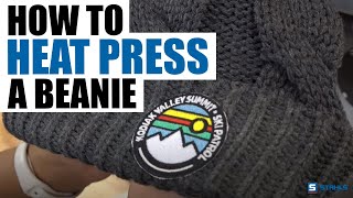 How to Easily Make Custom Beanies with a Hat Press [upl. by Phillane]