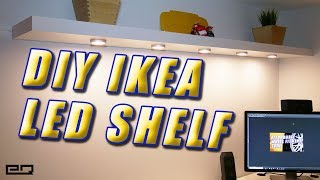 IKEA Hack LACK Shelf With OMLOPP or MITTLED LEDs Tutorial [upl. by Noemad]