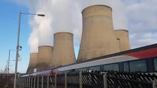 Ratcliffe power station on full load and an HST [upl. by Louth]