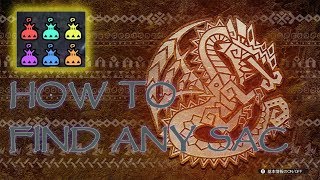 Monster hunter World how to get Aqua sacFlameElectroPoisonSleepFrost how to get all Sacs [upl. by Nivaj]