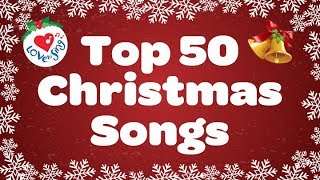 Top 50 Christmas Songs amp Carols  Over 2 Hours Beautiful Xmas Music [upl. by Lleznod458]