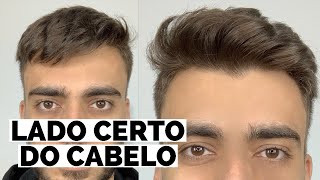 QUAL LADO CERTO DO CABELO MASCULINO [upl. by Domenech]