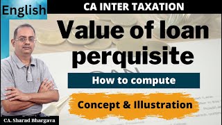 English How to compute perquisite value of loan given to employee  CA Sharad Bhargava [upl. by Leigh224]