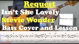 Isnt She Lovely  Stevie Wonder  Bass Cover and Lesson  Request [upl. by Sidnala747]