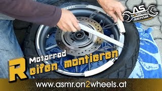 ➤ MOTORRADREIFEN EINFACH SELBST WECHSELN MONTIEREN  Nur mit einfachen Werkzeugen [upl. by Hastie264]