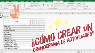 ▶️ Crea un CRONOGRAMA DE ACTIVIDADES 📔 con DIAGRAMA DE GANTT en Excel FÁCIL Y RÁPIDO [upl. by Nwahsyt]