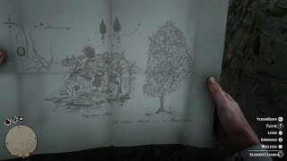 Red Dead Redemption 2 Elysian Pool Treasure Location Sketched Map  Elysian Pool Schatz Fundort [upl. by Ij]