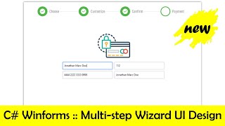 C Winforms  Multistep Wizard UI Design [upl. by Notsuj]