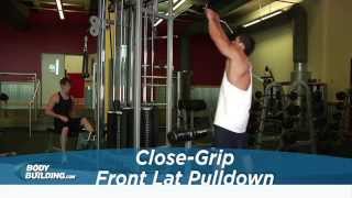 Close Grip Front Lat Pulldown  Back Exercise  Bodybuildingcom [upl. by Ayikat]