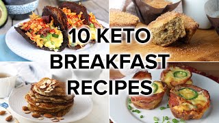 10 Keto Breakfast Recipes that ARENT Just Eggs [upl. by Annaynek]