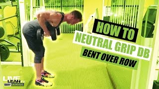 How To Do A Neutral Grip Dumbbell Bent Over Row  Exercise Demonstration Video and Guide [upl. by Adidnac]