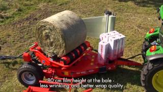 KUHN RW1610 eTwin  Round bale wrappers In action [upl. by Murrell]