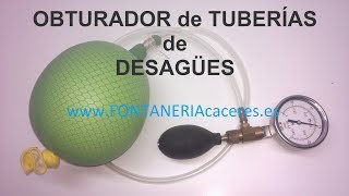 Como taponar una tubería de PVC de desagüe obturador tuberías saneamiento casero [upl. by Anitnahs]