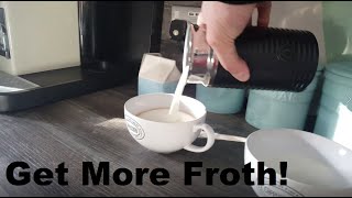 How to Get More Froth from Your Nespresso Coffee Aeroccino  Nespresso tips and help [upl. by Welcher]