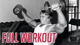 Arnold Schwarzeneggers Full BEAST Shoulder Workout for Boulder Shoulders [upl. by Ainimreh]