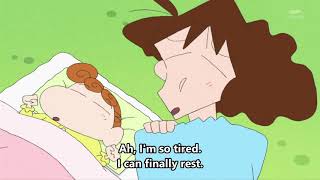 Shin chan english sub  mom cant sleep [upl. by Ozan447]