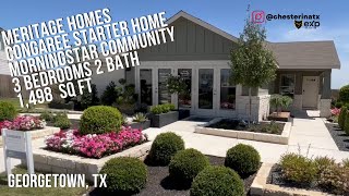 Meritage Homes  3 Bed 2 Bath Congaree Plan  Morningstar Community at Georgetown TX  Starter Home [upl. by Nosnar]