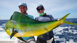 Deep Sea Fishing in Miami Dolphin Wahoo Amberjacks and Tripletail [upl. by Hgielrahc]