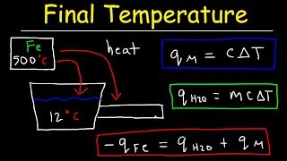 Final Temperature Calorimetry Practice Problems  Chemistry [upl. by Amluz522]