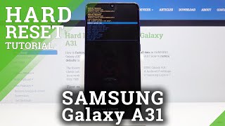 Hard Reset SAMSUNG Galaxy A31 – Remove Screen Lock  Erase All Data amp Settings [upl. by Esinrahc]